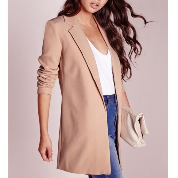 nude longline blazer